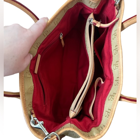 Vintage Dooney & Bourke Signature Monogram DB Logo Canvas/Leather Shoulder Bag - Picture 5 of 13